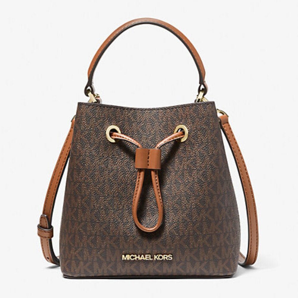 NWT ✅ Michael Kors SURI Medium Bucket Messenger Bag Brown / Luggage ✨ NWT